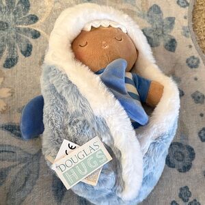 Douglas Hugs Shark  Plush Baby Doll in Blue and White